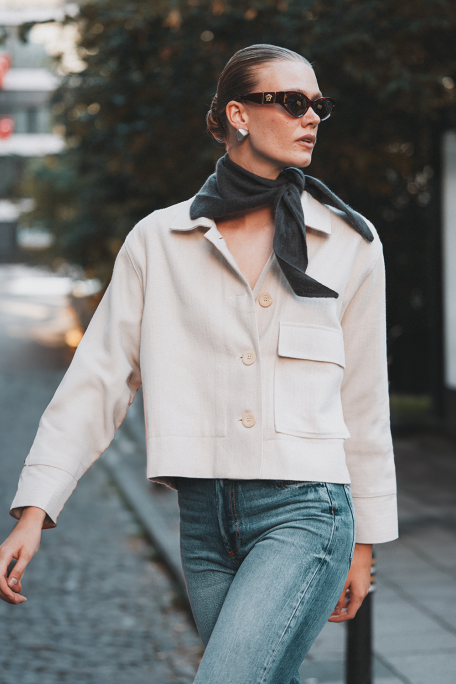 Herringbone Short Jacket