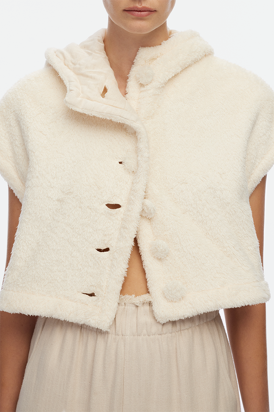 Sherpa Crop Waiscoat
