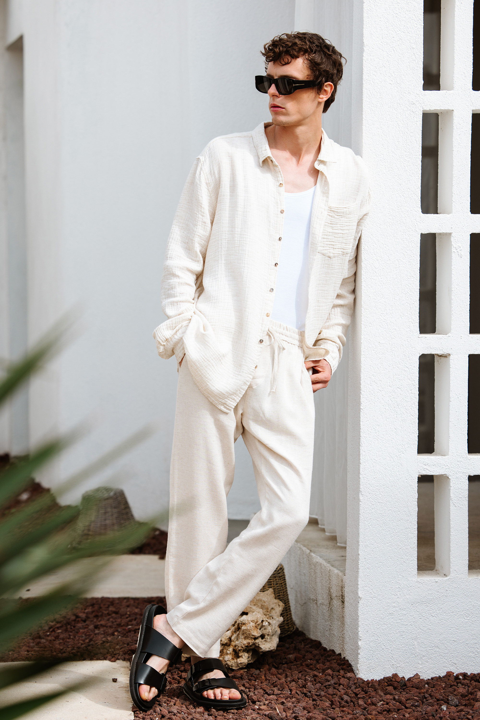 Men's Linen Natural Straight Pants