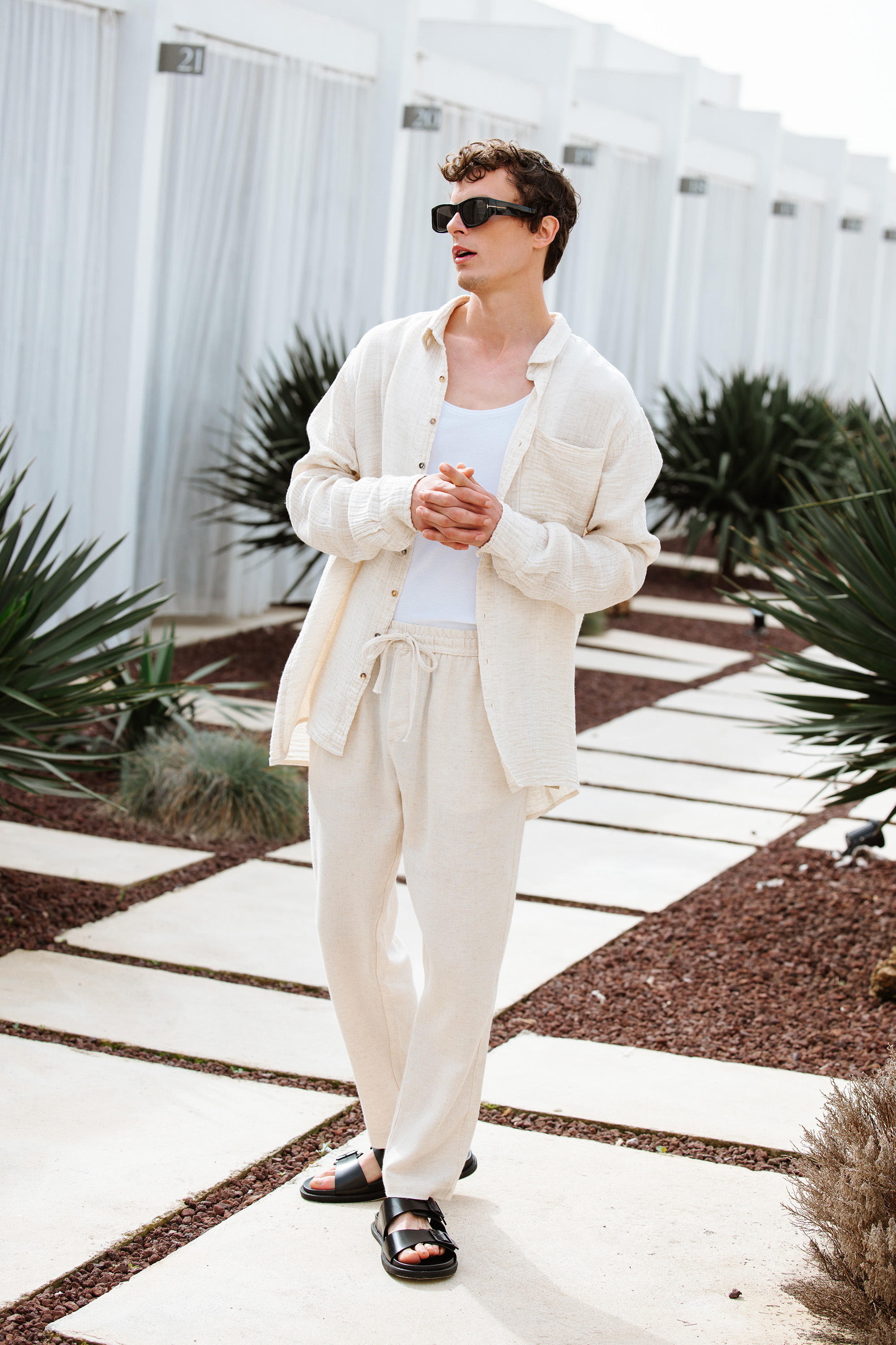 Men's Linen Natural Straight Pants