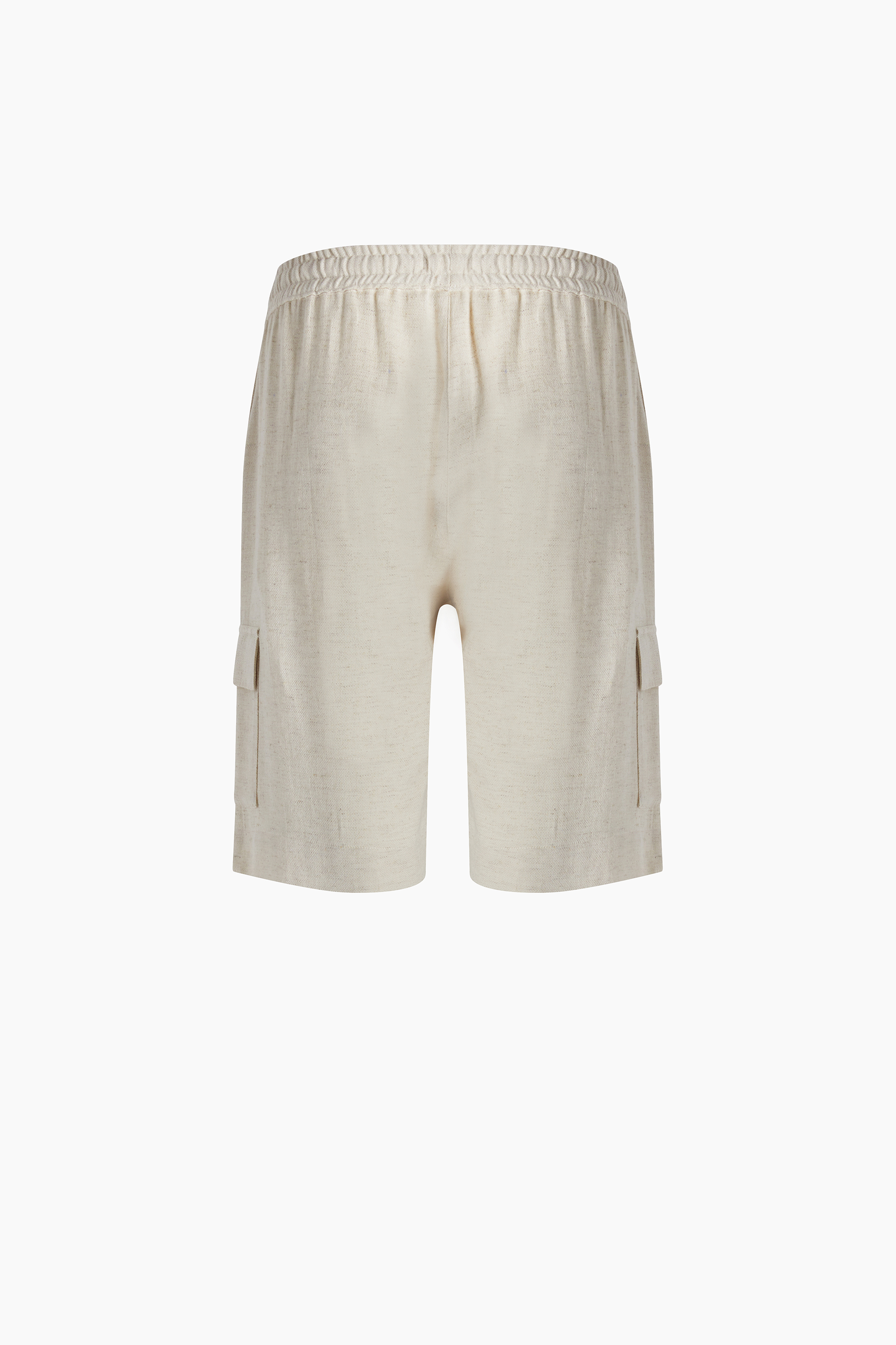 Men's Linen Natural Cargo Shorts