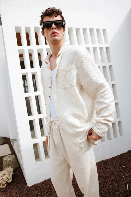 Men's Crinkle Linen Shirt