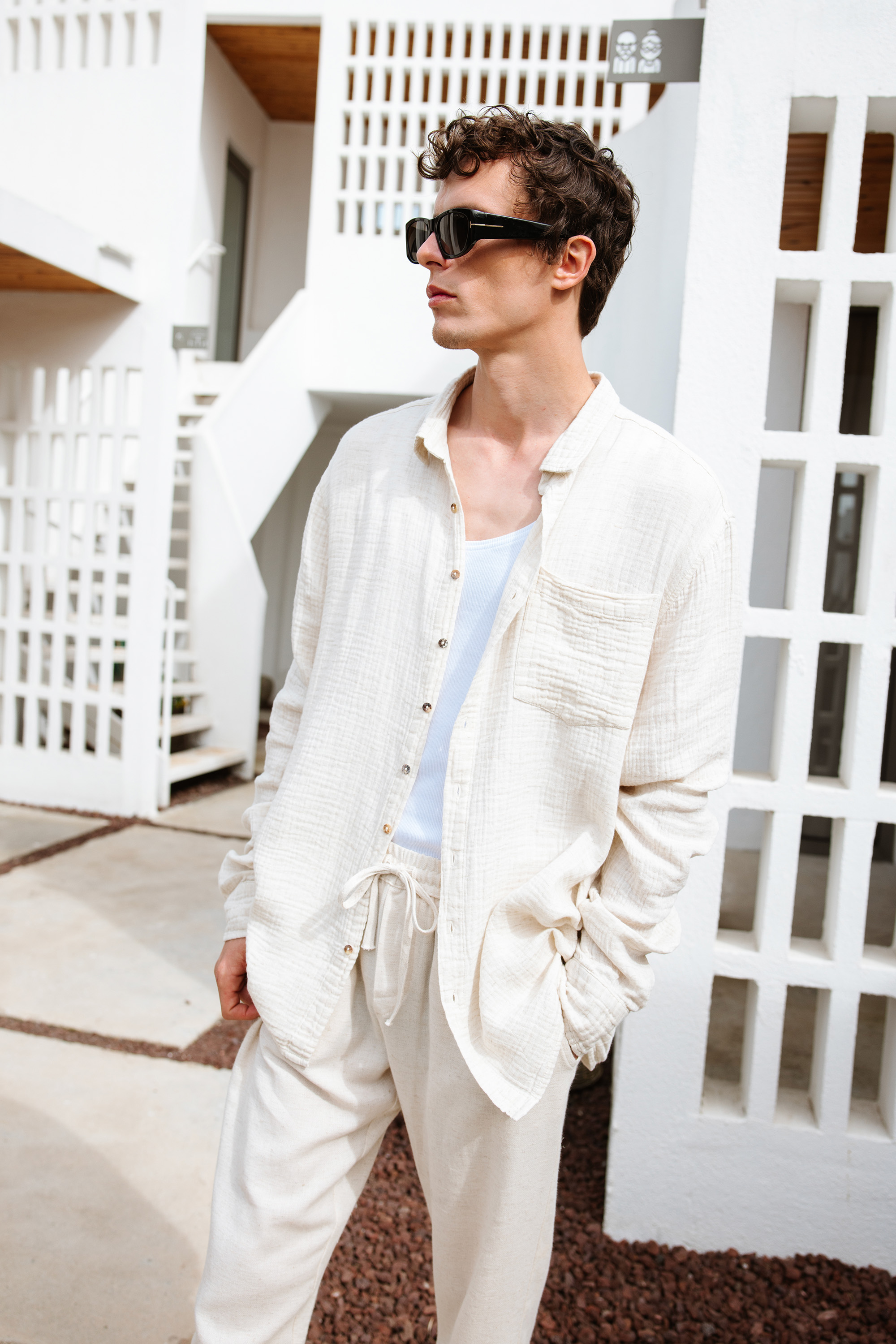 Men's Crinkle Linen Shirt