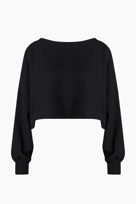 Black Crop Blouse