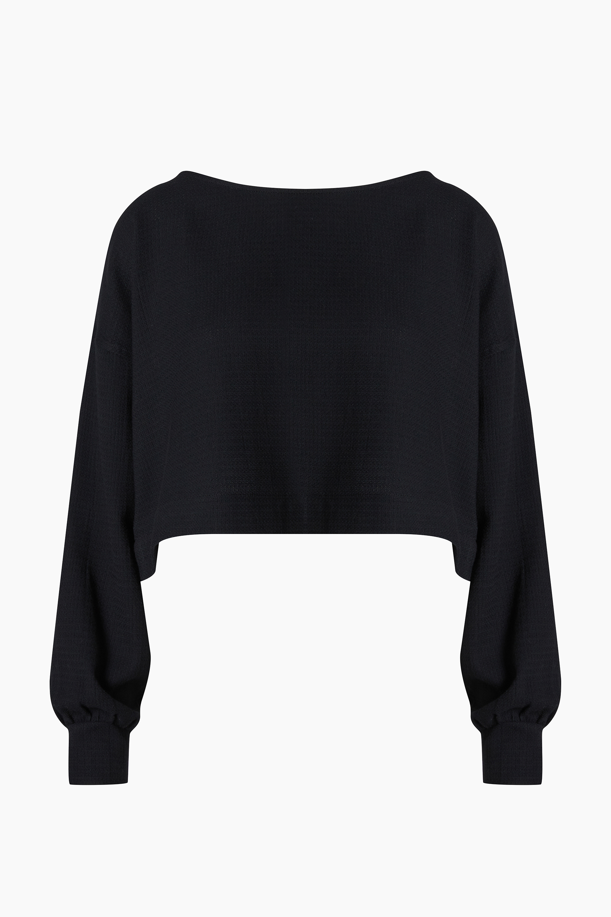 Black Crop Blouse