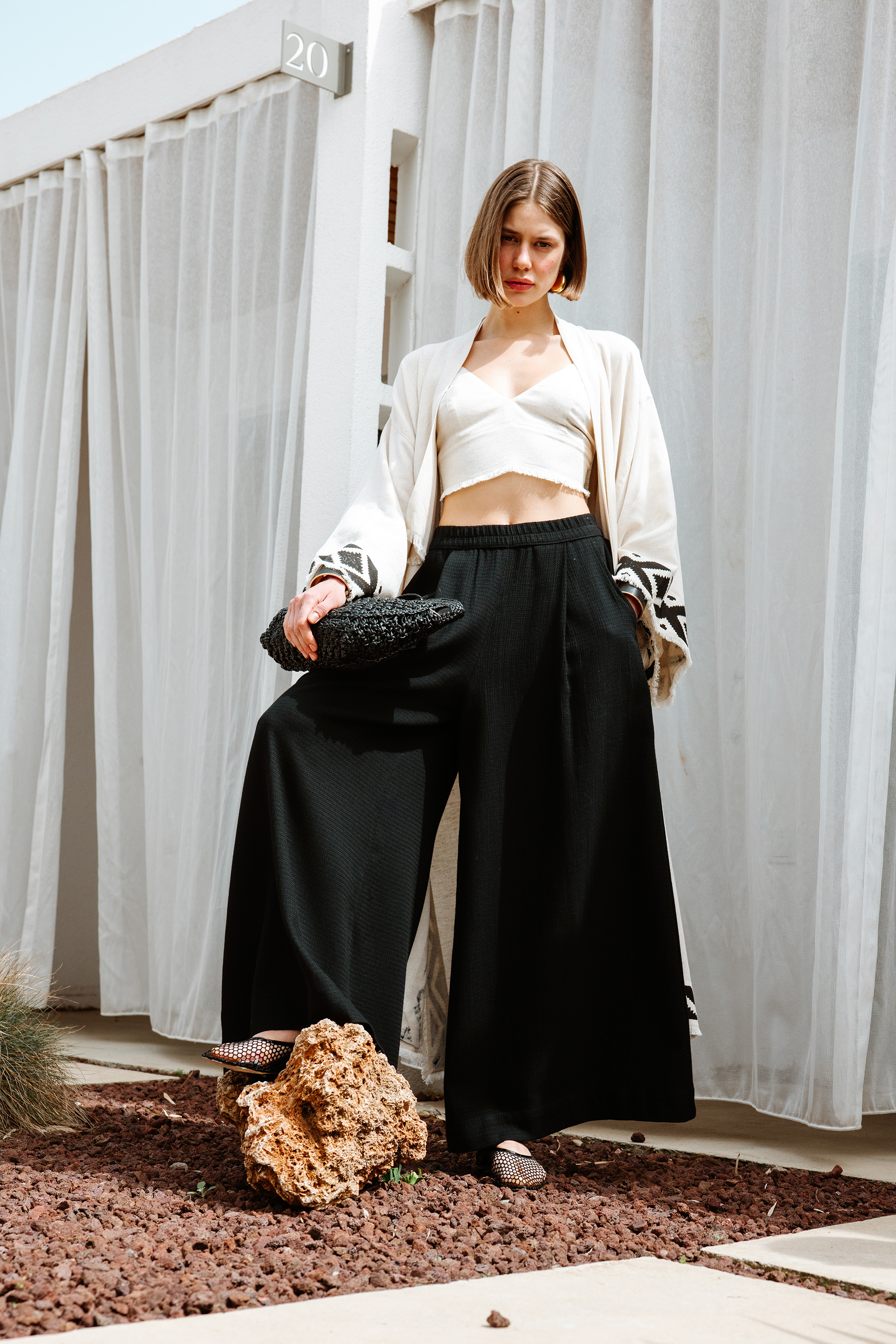 Cotton Black Palazzo Pants