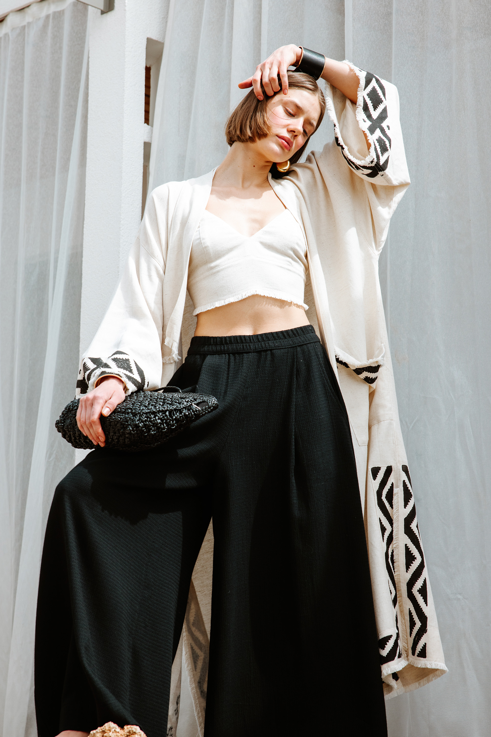 Cotton Black Palazzo Pants