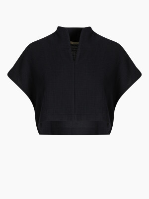 Cotton Black Crop T-Shirt