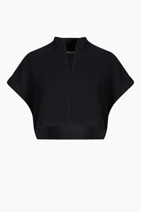 Cotton Black Crop T-Shirt