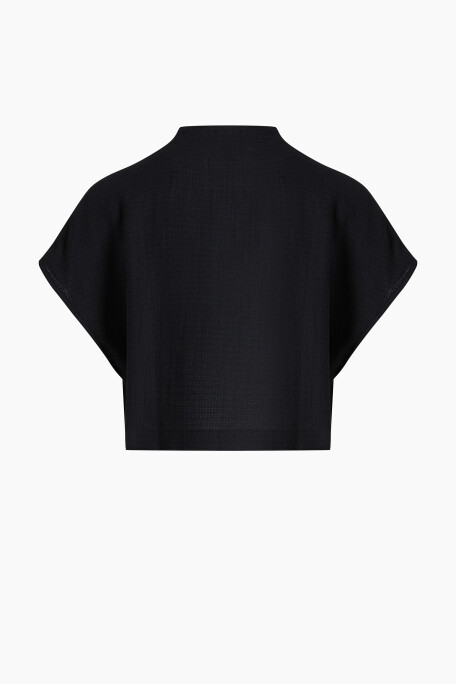 Cotton Black Crop T-Shirt