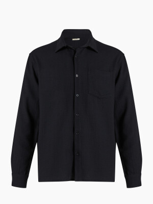 Men's Cotton Black Shirt
