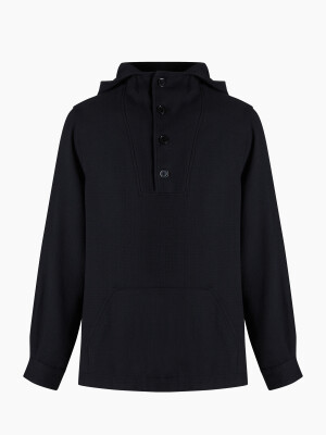 Men's Cotton Black Sweatshirt