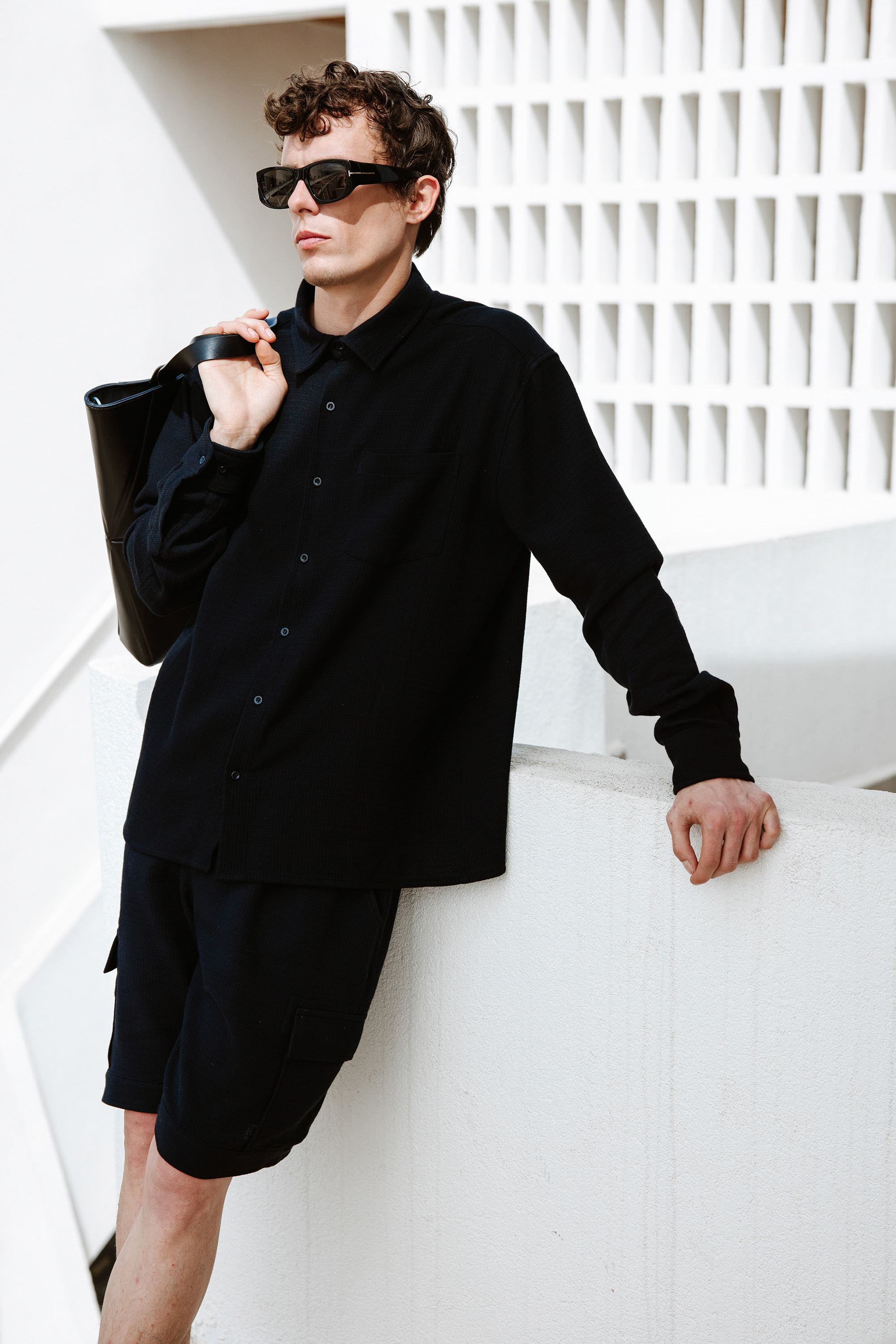 Men's Cotton Black Shorts