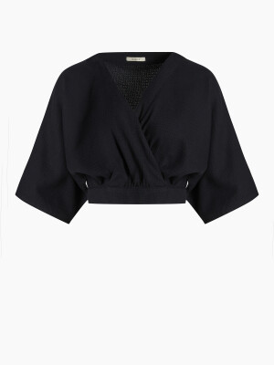 Cotton Black Wrapped Top