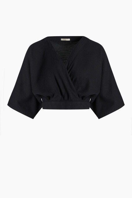Cotton Black Wrapped Top