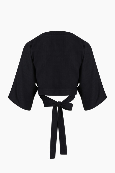 Cotton Black Wrapped Top