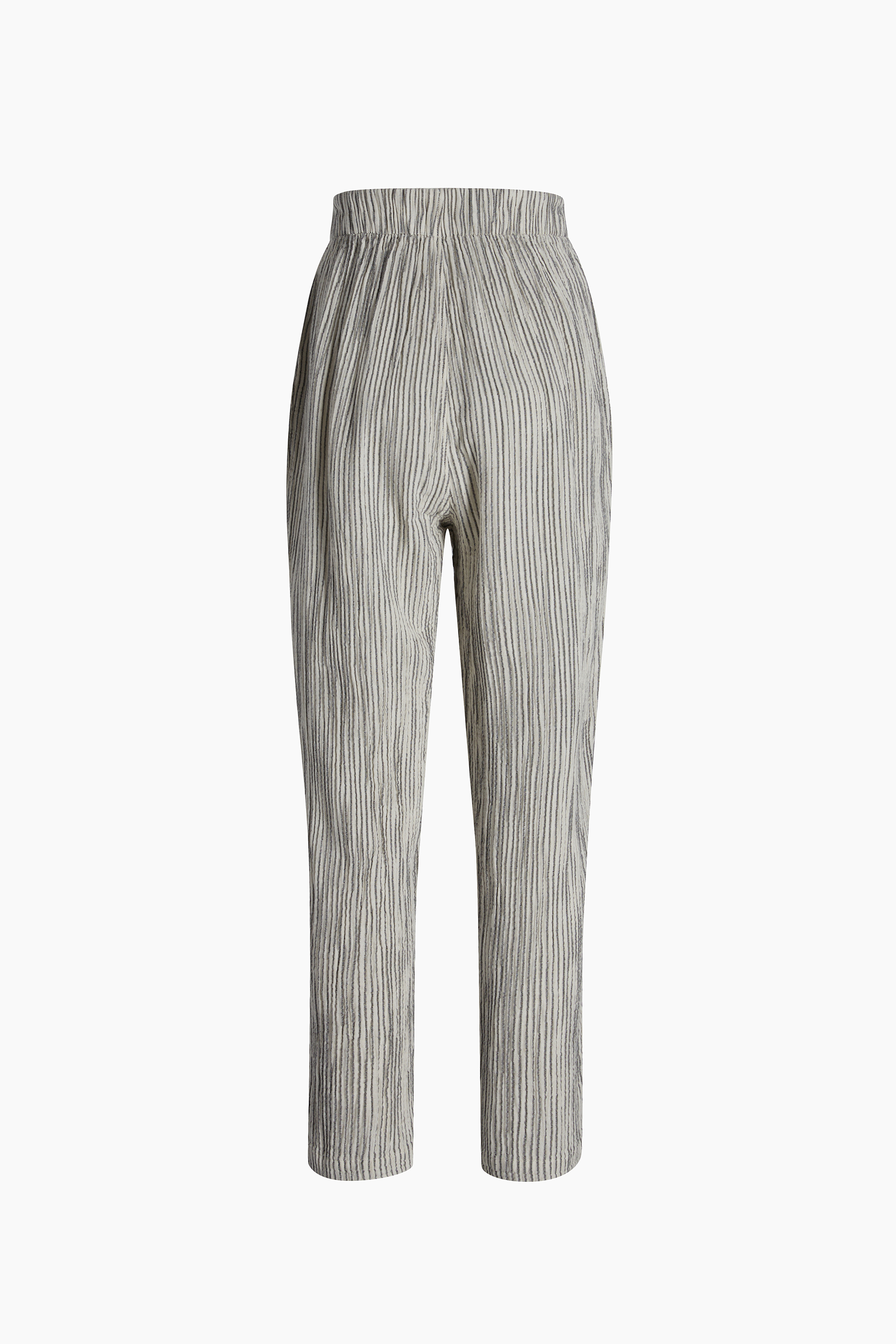 Crinkle Striped Linen Slouchy Pants