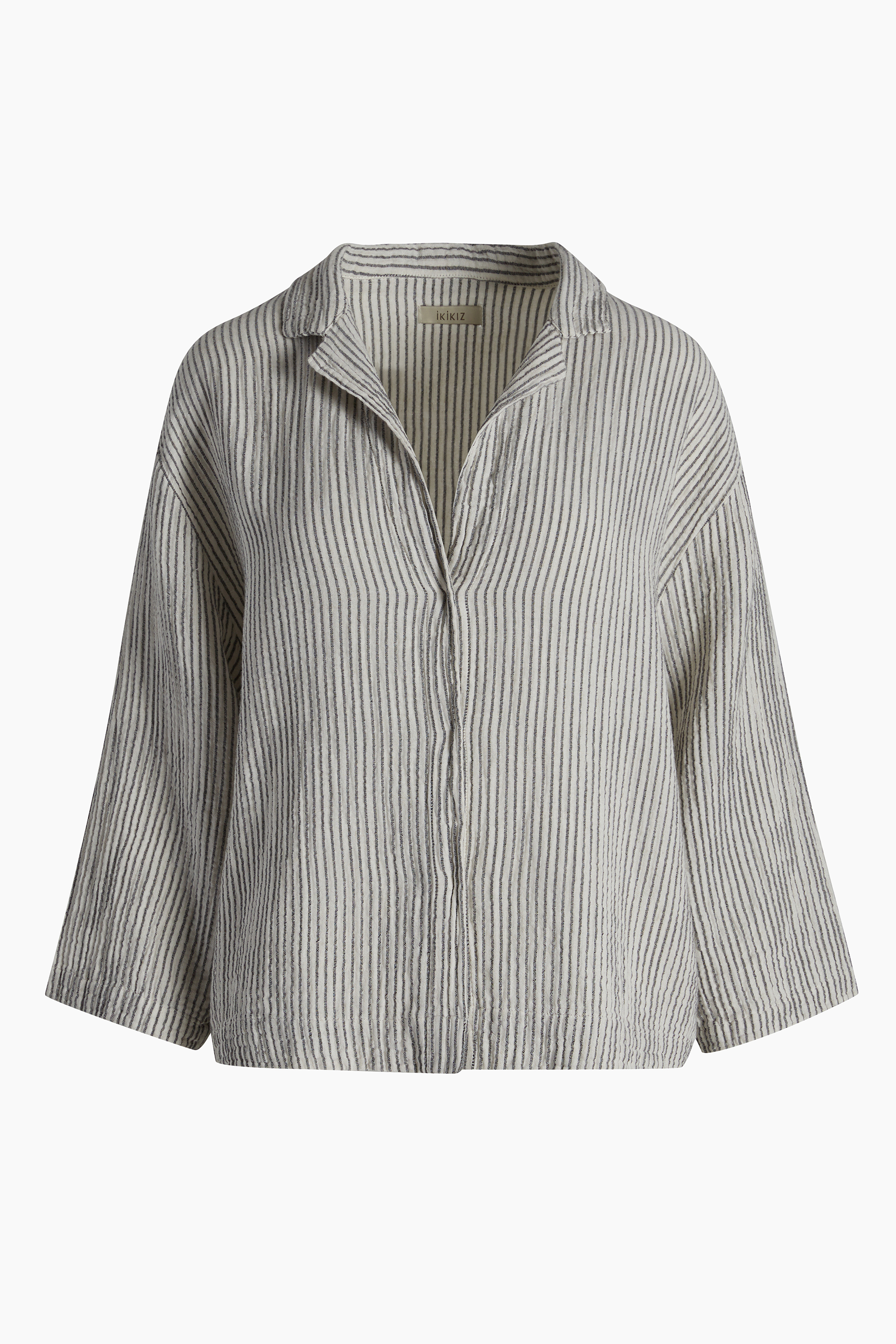Crinkle Striped Linen Shirts