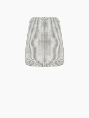 Crinkle Striped Linen Tank Top