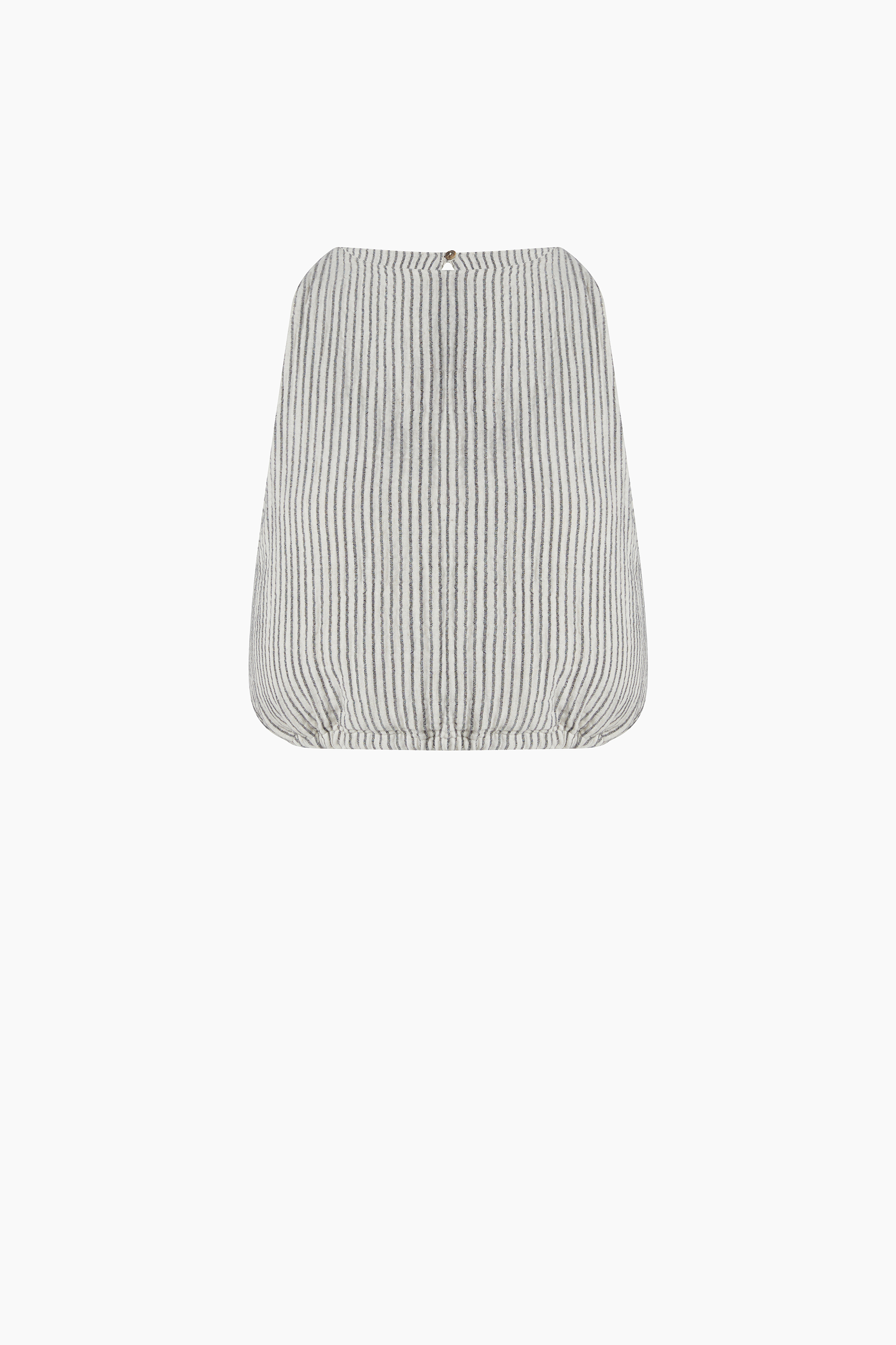 Crinkle Striped Linen Tank Top