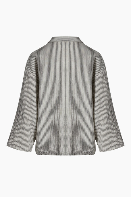 Crinkle Striped Linen Shirts