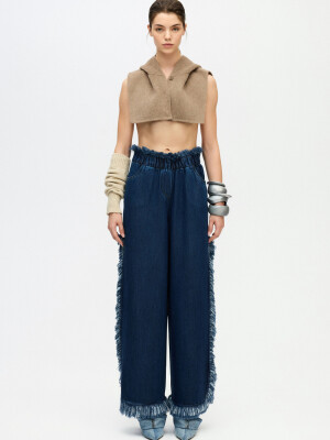 Denim Slit Pants