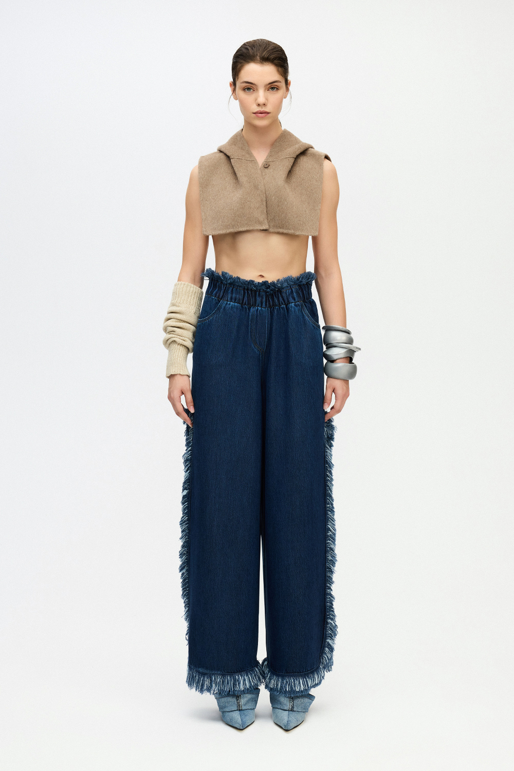 Denim Slit Pants