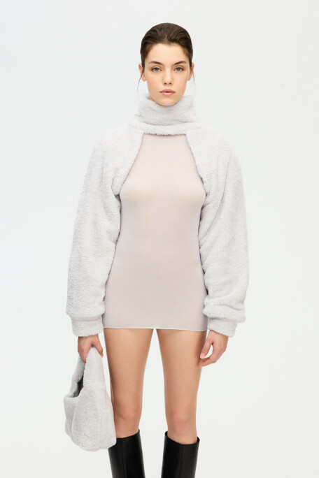 Grey Sherpa Bolero