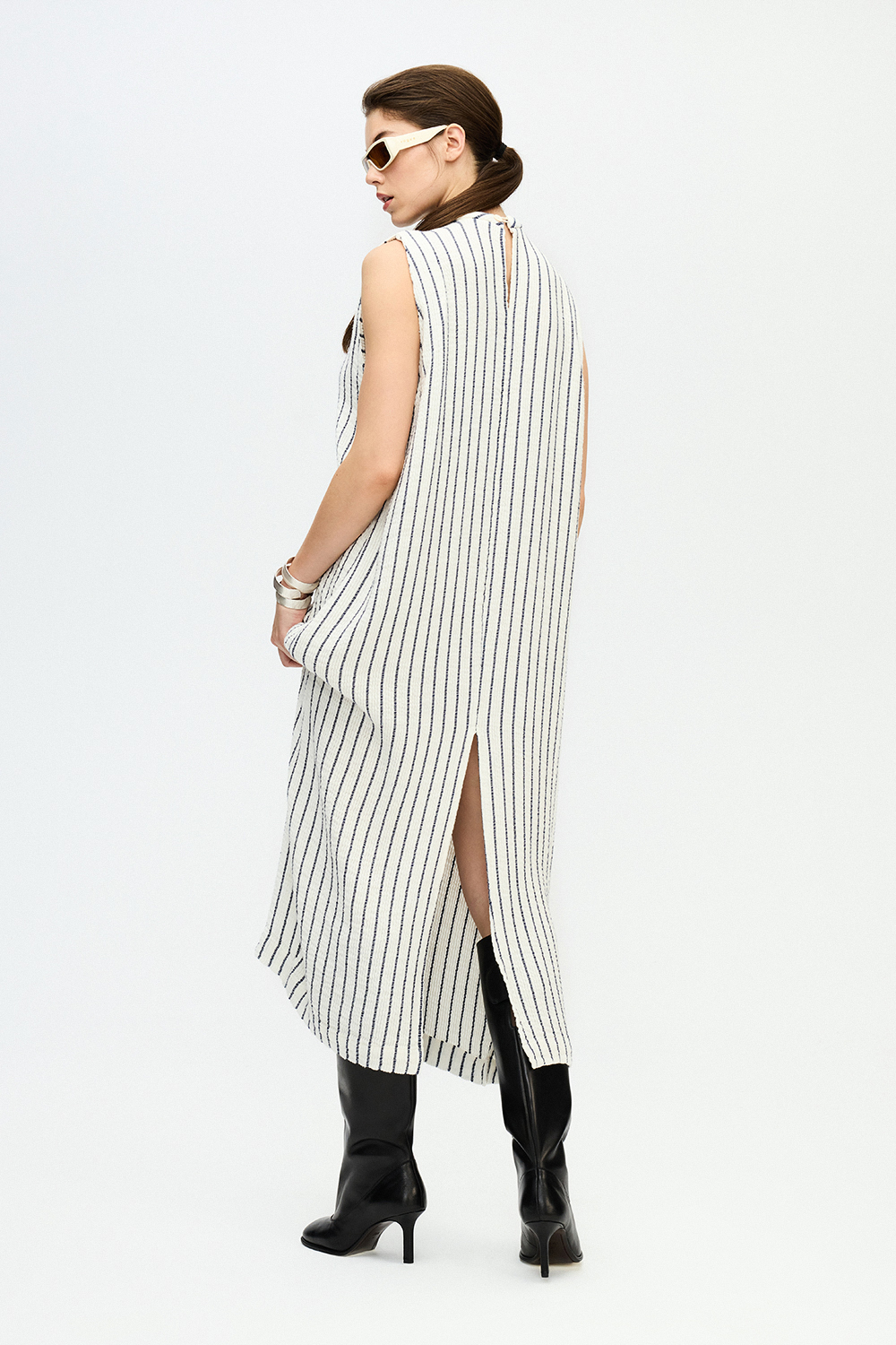 Striped Textured Dress