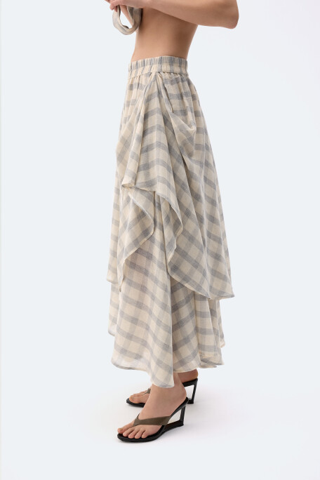 Grey Checkered Skirt