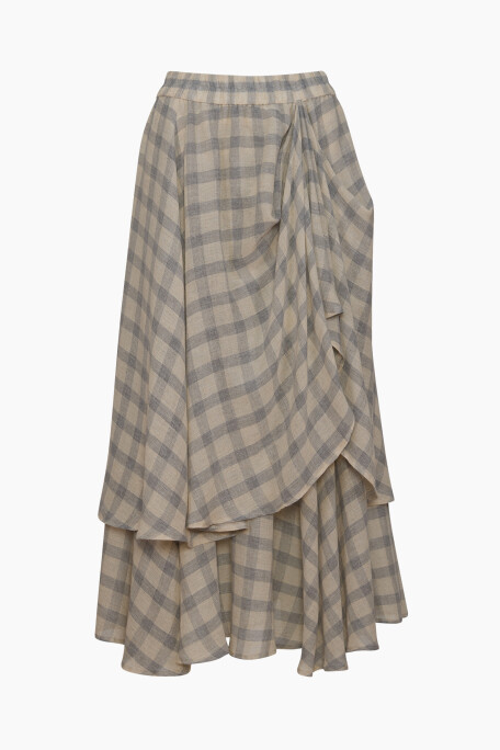 Grey Checkered Skirt