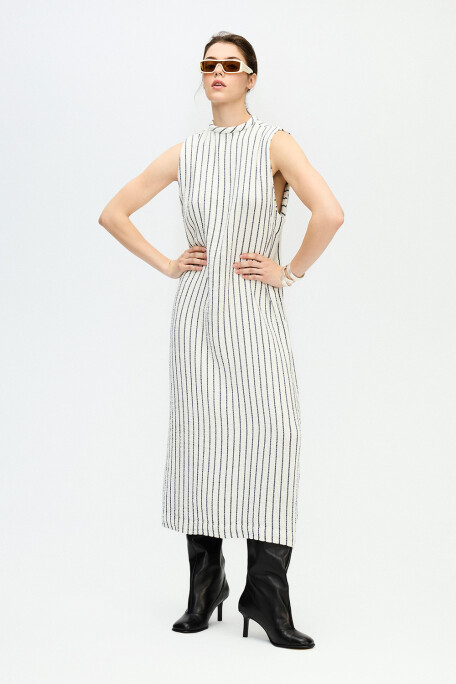 Striped Textured Dress