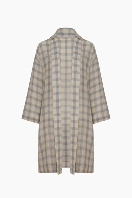 Grey Checkered Kimono