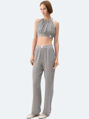 Grey Crinkle Pants